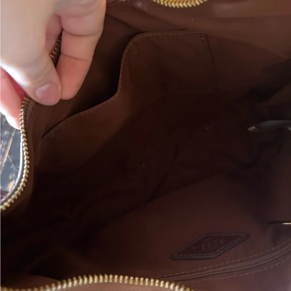 Fossil Women's Rich Brown Leather Hobo Bag - Picture 4 of 4